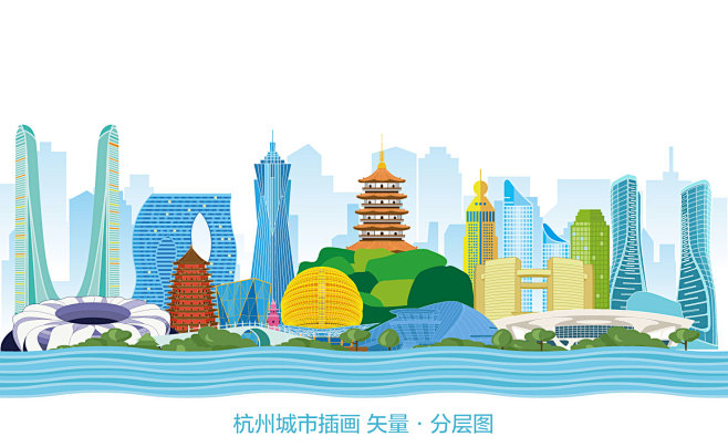 杭州 杭州地標(biāo)建筑 杭州海報 浙江杭州 杭州地標(biāo) 杭州標(biāo)志性建筑 杭州